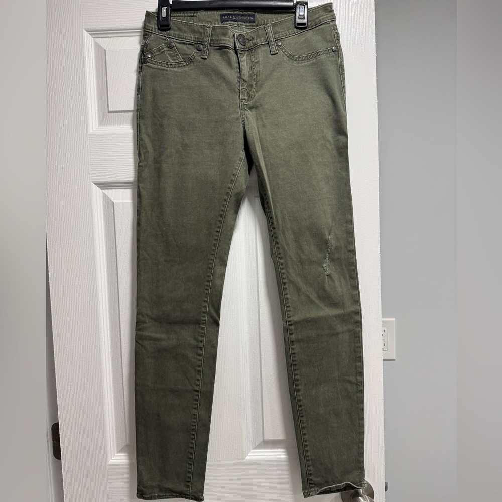Rock & Republic Khaki Skinny Jeans